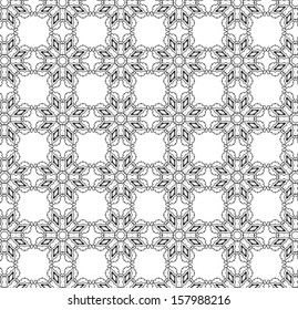 Floral vector tile pattern