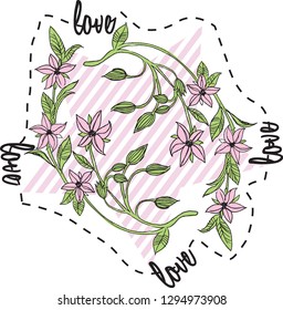 floral vector, tshirt print, summer vector