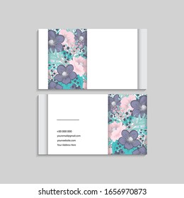 Floral Vector Two Sides Business Card Design