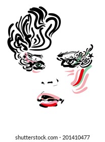 floral vector woman