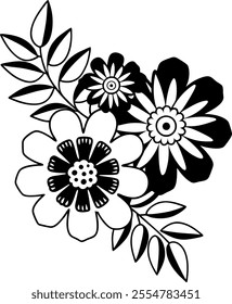 Floral vectors are digital graphics of flowers, leaves, and plants. Scalable and customizable, they’re ideal for design projects like invitations, and textiles, offering a blend of elegance and nature