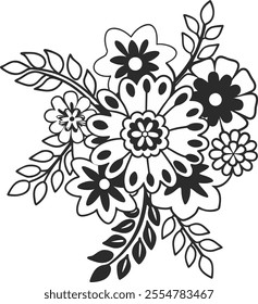 Floral vectors are digital graphics of flowers, leaves, and plants. Scalable and customizable, they’re ideal for design projects like invitations, and textiles, offering a blend of elegance and nature