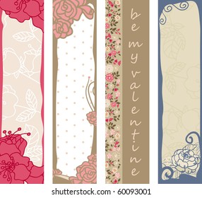 floral vertical banners