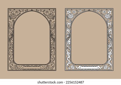 Floral vertical frame. Jesus Easter. Flat vector illustration. resurrection of Jesus or resurrection of Christ. outline photo for Easter day.