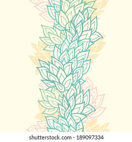 Floral vertical seamless border . All objects are conveniently grouped and are easily editable.