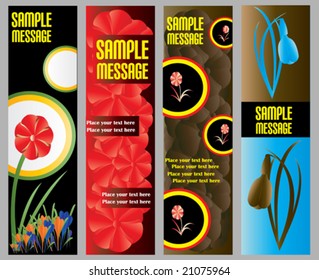 Floral Vertical Web Banner Templates