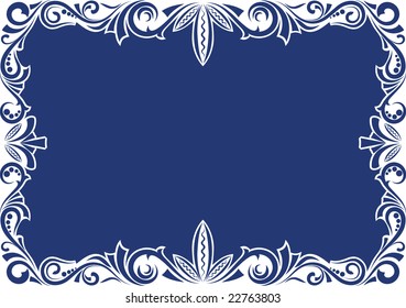 Floral Victorian frame template