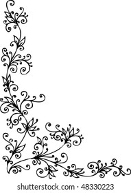 Floral vignette. Eau-forte.