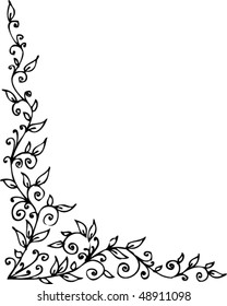 Floral vignette. Eau-forte.