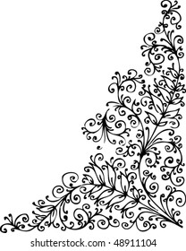 Floral vignette. Eau-forte.