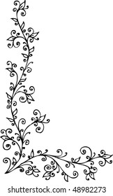Floral vignette. Eau-forte.