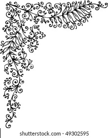 Floral vignette. Eau-forte.