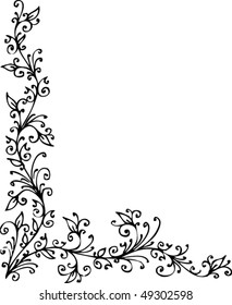 Floral vignette. Eau-forte.