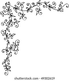 Floral vignette. Eau-forte.