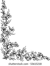 Floral vignette. Eau-forte.