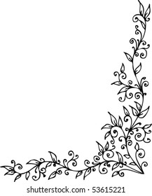Floral vignette. Eau-forte.