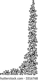 Floral vignette. Eau-forte illustration CCXIV.