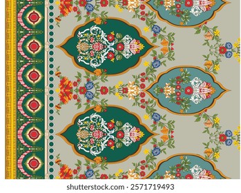 Floral vines and Border patterns created for traditional layouts and gift wraps.