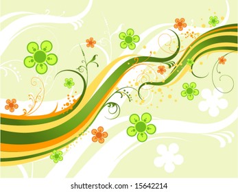 Vinos florales - Vector