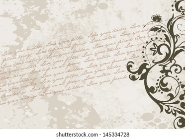 Floral vintage background