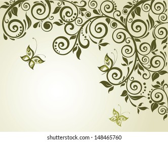 Floral vintage background.