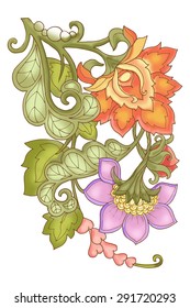 Floral Vintage Background 
