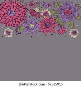 Floral vintage background