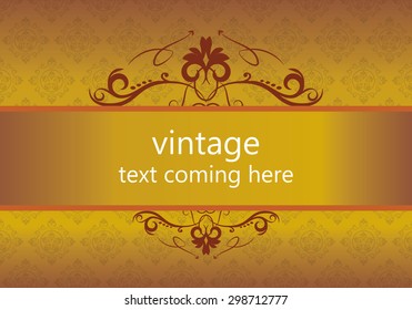 Floral vintage background in editable vector format