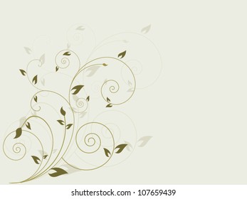 Floral vintage background with flowers in vector