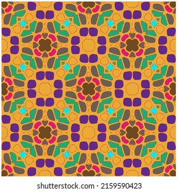 Floral vintage background with repeat patterns.Perfect for fashion, textile design, cute themed fabric, on wall paper, wrapping paper, fabrics and home decor.Seamless abstract multicolor pattern.