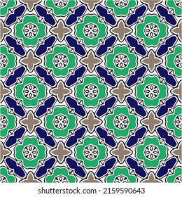 Vintage-Hintergrund mit Wiederholungsmustern.Perfekt für Mode, Stoffdesign, süße Stoffe, auf Tapete, Wickelpapier, Stoffe und Wohnungsdekor.Nahtlose abstrakte mehrfarbige Muster.