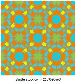 Floral vintage background with repeat patterns.Perfect for fashion, textile design, cute themed fabric, on wall paper, wrapping paper, fabrics and home decor.Seamless abstract multicolor pattern.