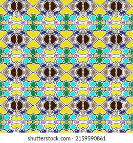 Floral vintage background with repeat patterns.Perfect for fashion, textile design, cute themed fabric, on wall paper, wrapping paper, fabrics and home decor.Seamless abstract multicolor pattern.