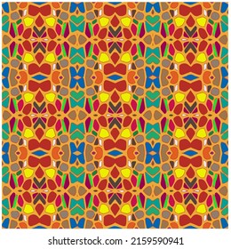 Floral vintage background with repeat patterns.Perfect for fashion, textile design, cute themed fabric, on wall paper, wrapping paper, fabrics and home decor.Seamless abstract multicolor pattern.