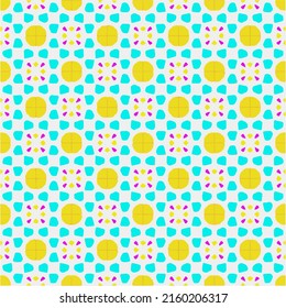 Floral vintage background with repeat patterns.Perfect for fashion, textile design, cute themed fabric, on wall paper, wrapping paper, fabrics and home decor.Seamless abstract multicolor pattern.