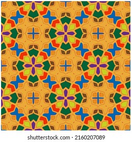 Floral vintage background with repeat patterns.Perfect for fashion, textile design, cute themed fabric, on wall paper, wrapping paper, fabrics and home decor.Seamless abstract multicolor pattern.