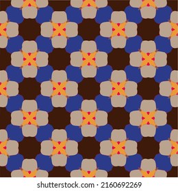 Floral vintage background with repeat patterns.Perfect for fashion, textile design, cute themed fabric, on wall paper, wrapping paper, fabrics and home decor.Seamless abstract multicolor pattern.