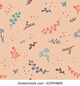 Floral vintage background. Seamless pattern. EPS10 vector file organized in layers for easy editing