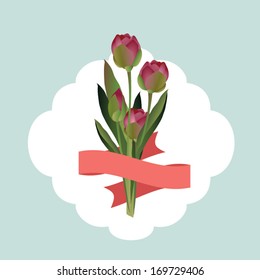 Floral vintage background. Vector illustration