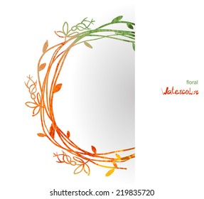 Floral vintage background. Watercolor flowers. vector illustration
