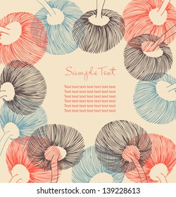 Floral vintage  banner. Can be used for cards, arts, invitations. Retro flourish background