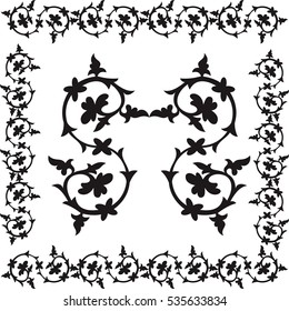Floral Vintage Baroque Engrave Cable Pattern