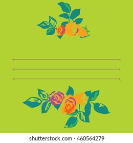 floral vintage business cards, invitations or announcements.