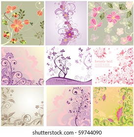Floral vintage cards