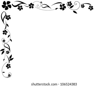Floral vintage frame