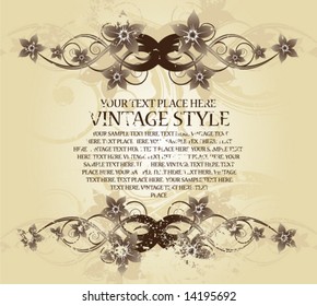 Floral vintage frame