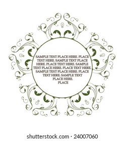 Floral vintage frame