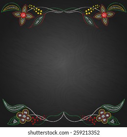 Floral vintage frame