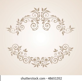 Floral vintage frame