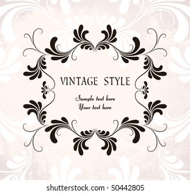 floral vintage frame